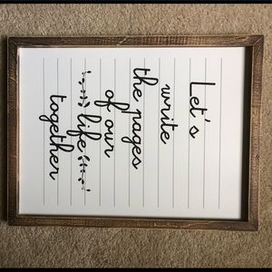 Brand new wooden sign